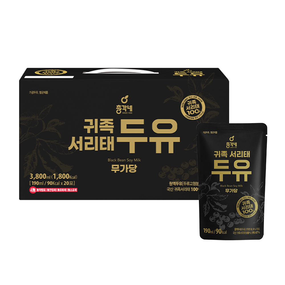 총각네 국산 토종 귀족서리태 무가당두유, 20개, 190ml 34,000원
