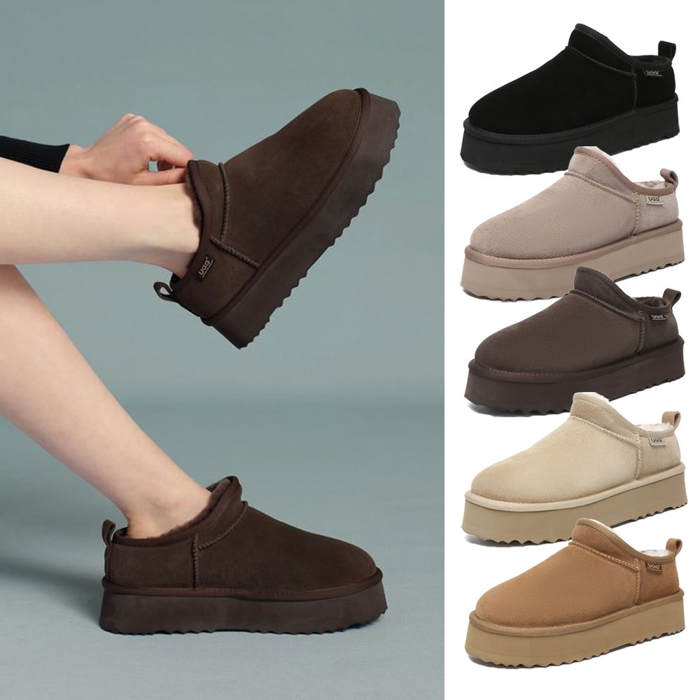 25년 신상 호주정품 에버 AS UGG 나노 클래식 플랫폼 4cm 통굽 로우컷 앵클 미니멀 여성용 미니 양모 겨울 어그 부츠 AS3090 [호주직배송] 84,550원