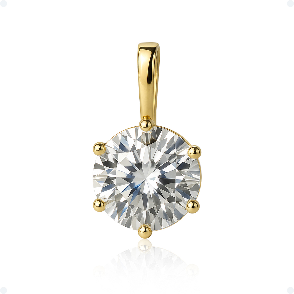 쥬넬 14K 샤인 크리스탈 큐빅 6프롱 팬던트(3 size) 98,400원