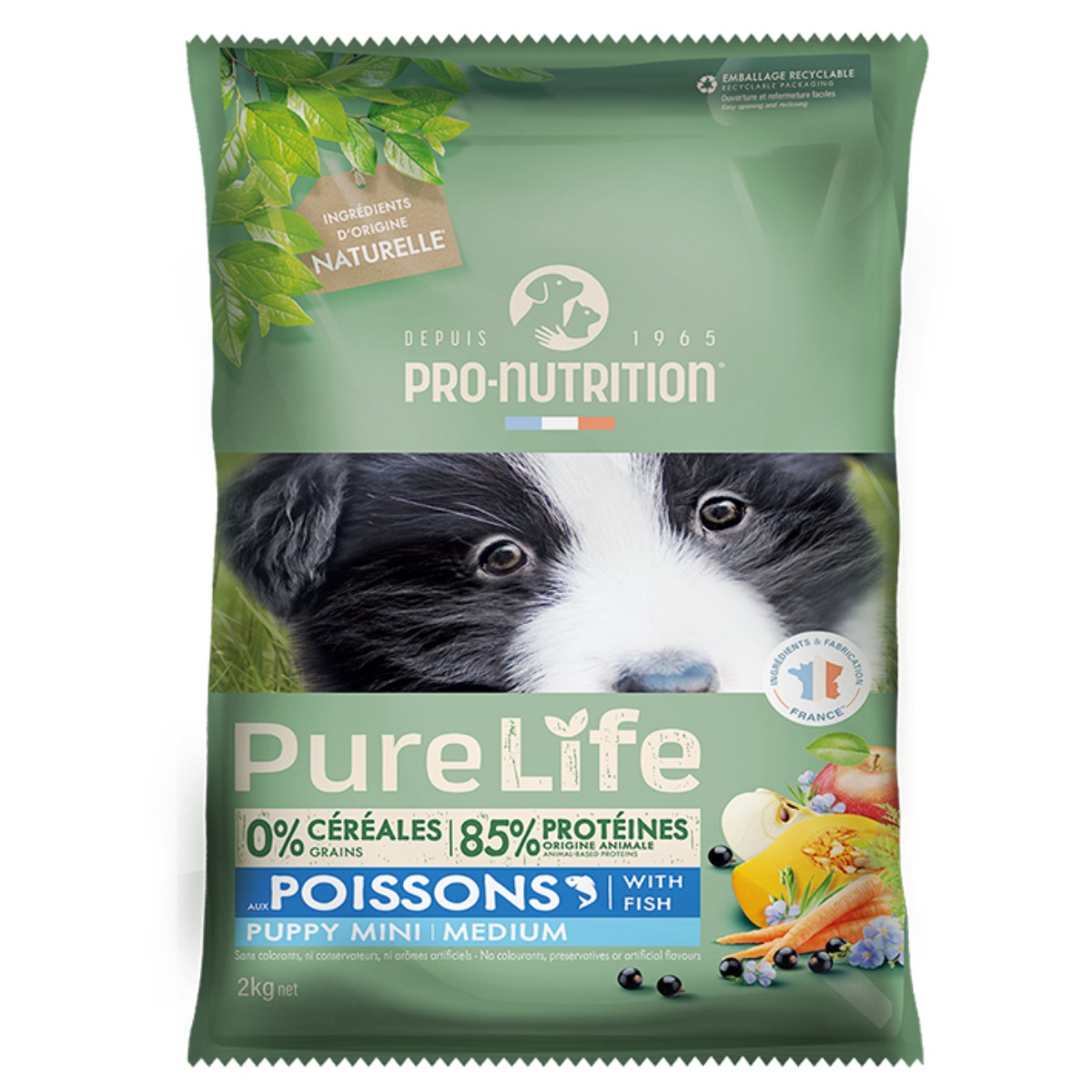 PN 퓨어라이프 독 퍼피 그레인프리 소화잘되는 성장기 어린 강아지사료 샘플 체험팩 소분 [본품쿠폰증정], 5개, 30g, 닭+연어 3,000원