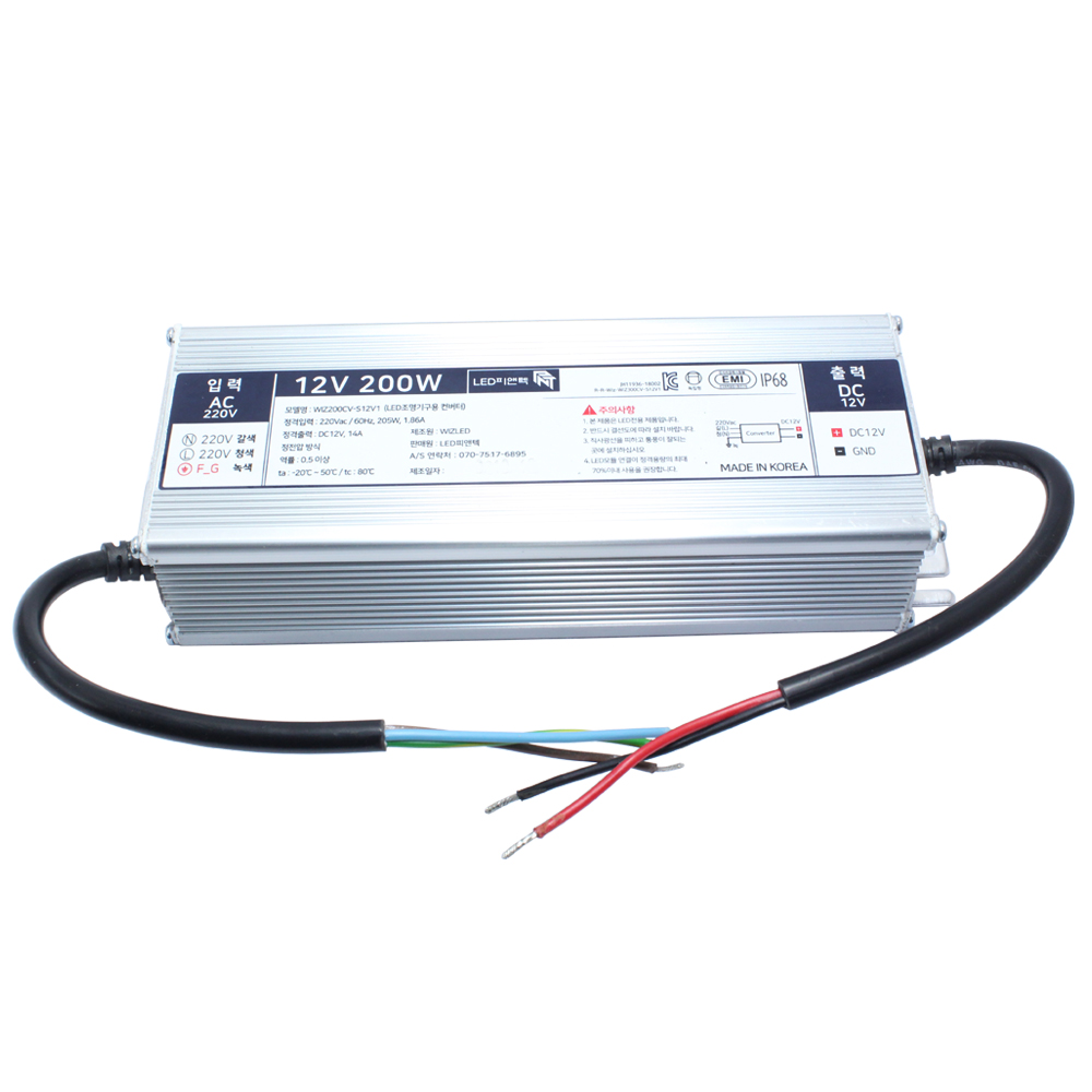 SMPS LED안정기 DC 12V, 1개, 방수 SMPS 200W 37,000원
