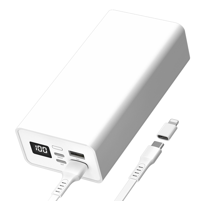 스피디 15W 슬림핏 3포트 30000mAh 대용량 보조배터리(스마트폰 3대 동시충전/C타입케이블+8핀젠더 포함/캠핑용 차박용 보조밧데리/기내반입 불가) 16,900원