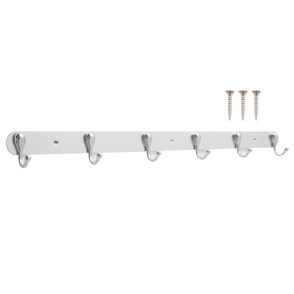 철물대장 판옷 유광 6구 벽옷걸이, 크롬, 1개 13,300원