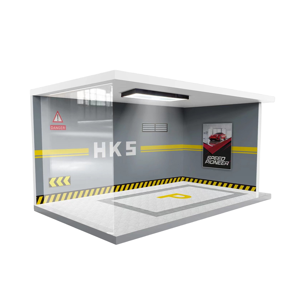 다이캐스트 1:24 LED 주차장 전시 아크릴 케이스 투명 조명 간편조립, 1개 24,800원