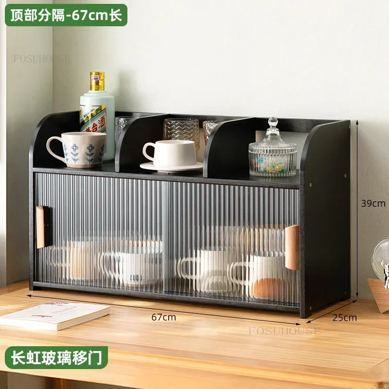 북유럽 스타일 대나무 소형 와인 캐비닛 가정용 진열장 심플 바 가구 거실 주방 랙 223,200원