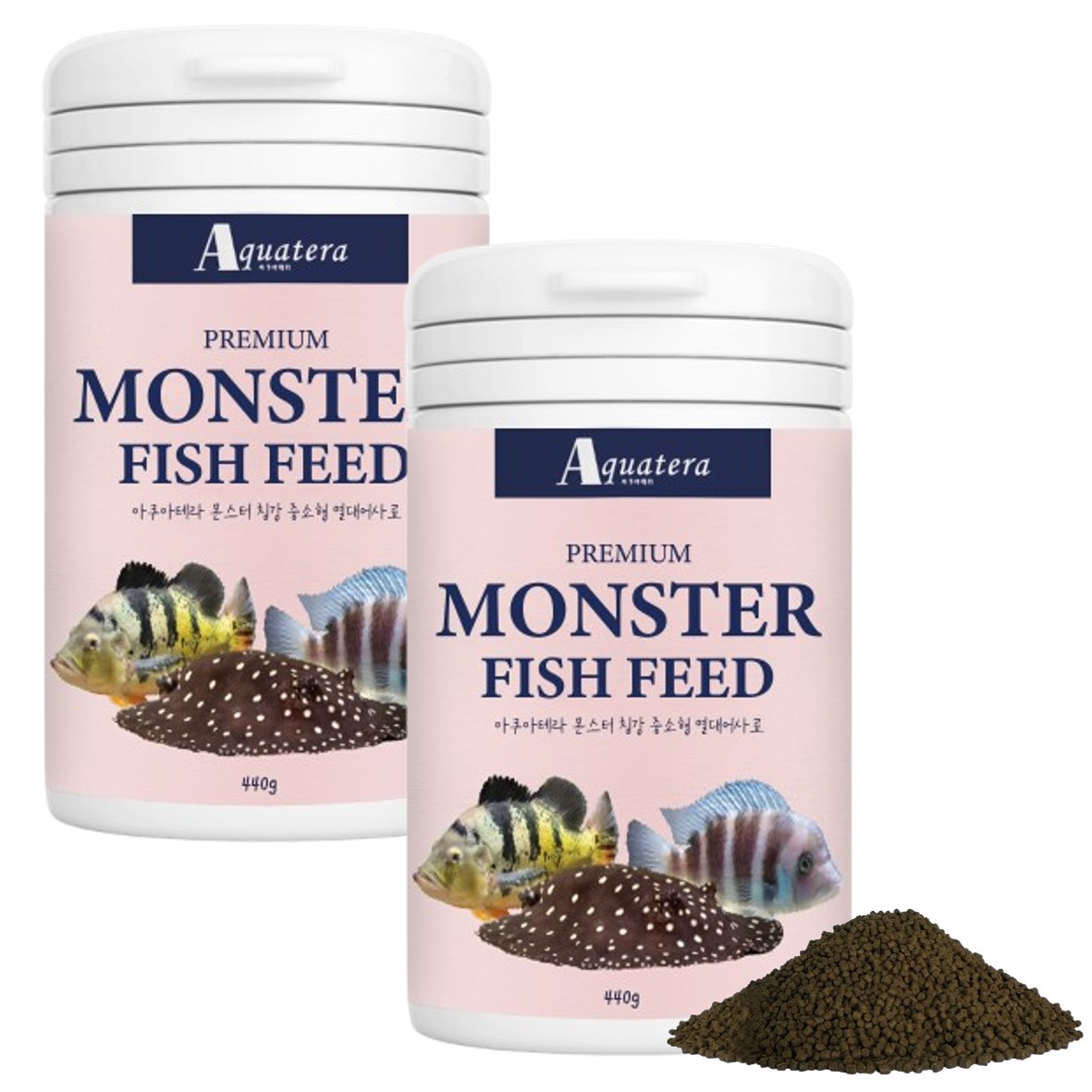 아쿠아테라 몬스터 대형열대어사료 침강성 중소형입자 440g (700ml) 10,800원