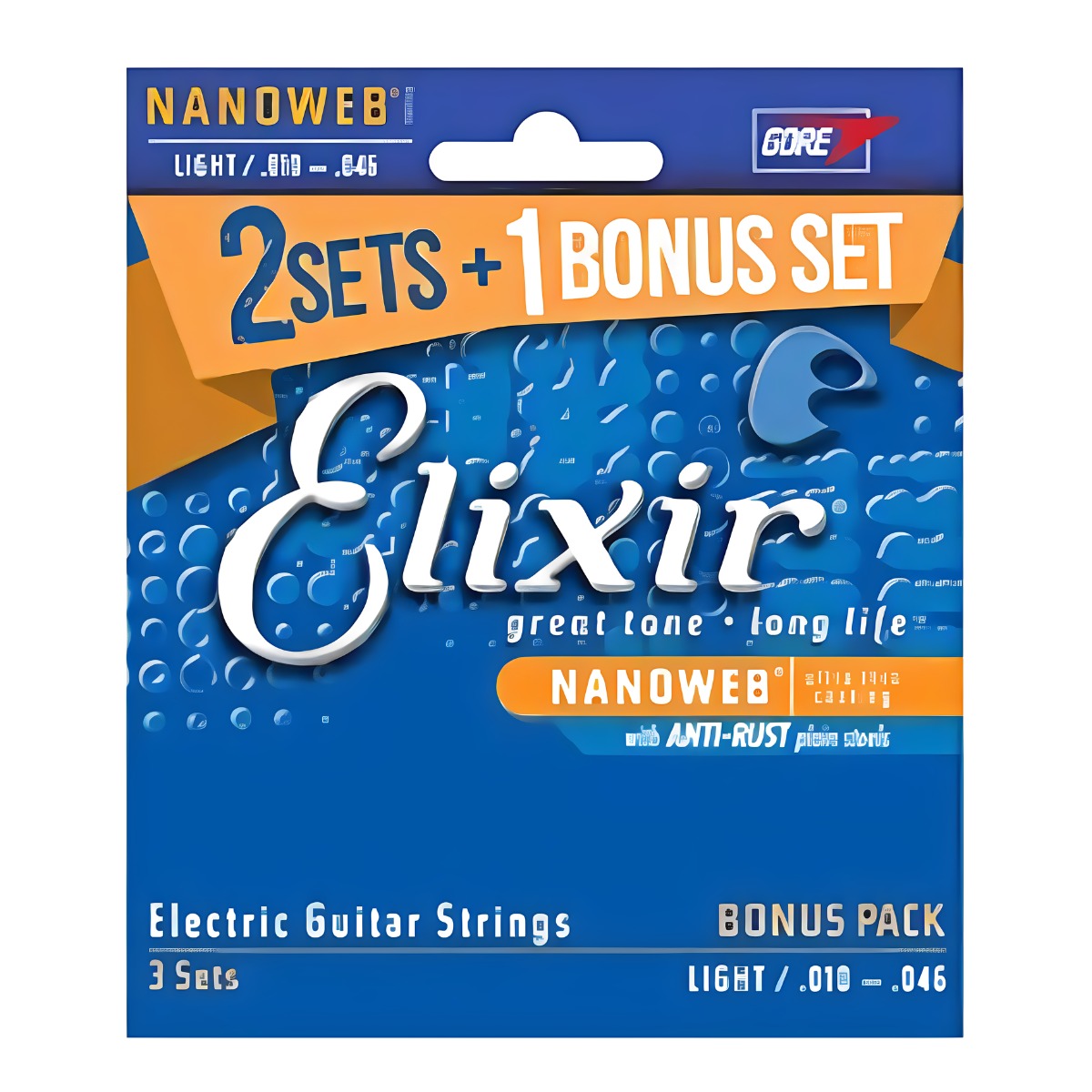 엘릭서 기타줄 3팩 어쿠스틱 스트링 엘릭서기타줄 통기타줄 나노웹 폴리웹 포스포 브론즈, 2.일렉 나노웹 라이트(010~046), 1개 55,000원