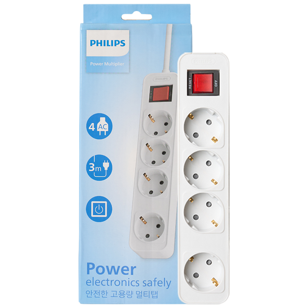 필립스 고용량멀티탭 4000W 워크탭 과부하차단 14,330원