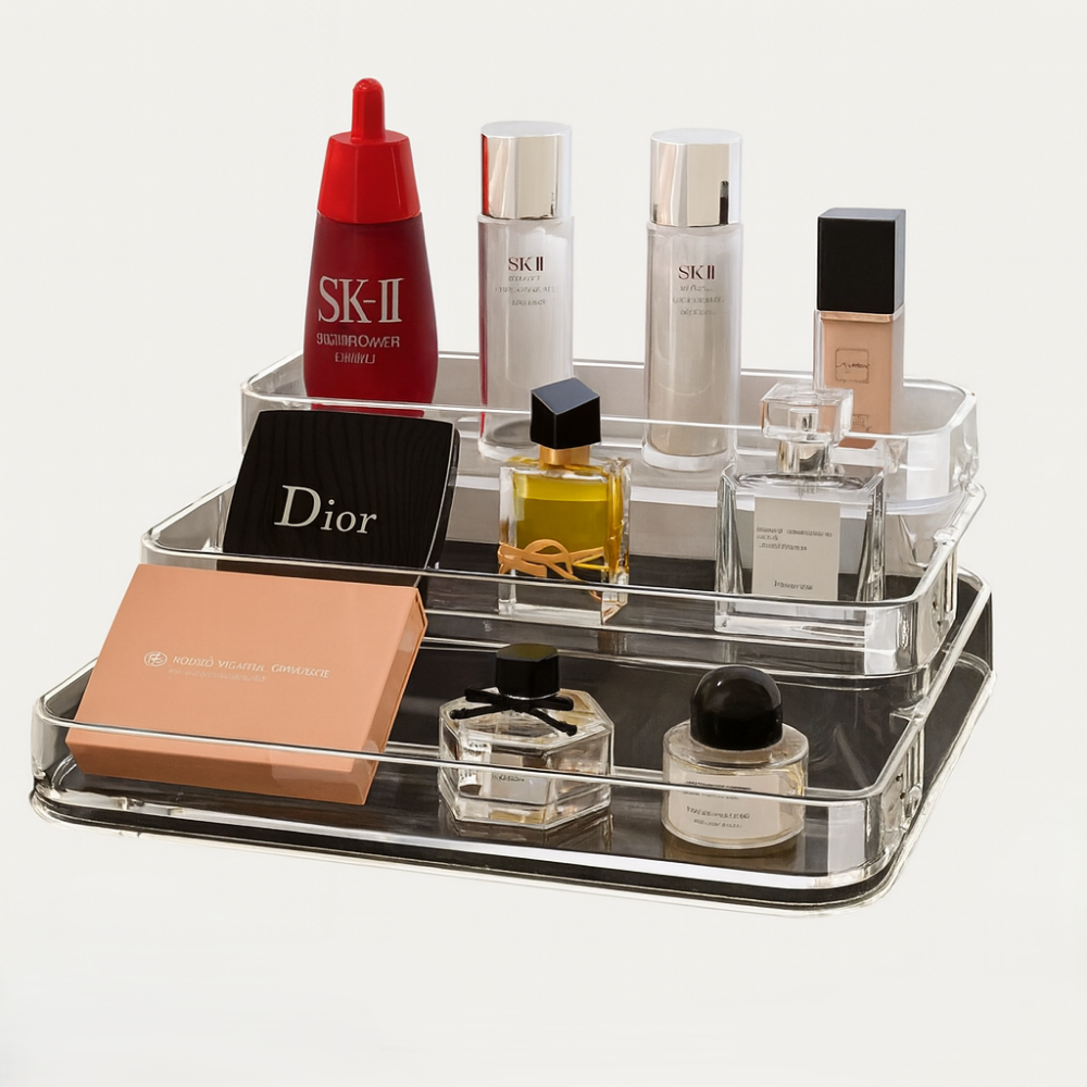 소소센스 한눈에 보이는 화장품 정리대 립스틱 스킨케어 향수 보관함, 1개, 크리스탈 클리어 12,000원