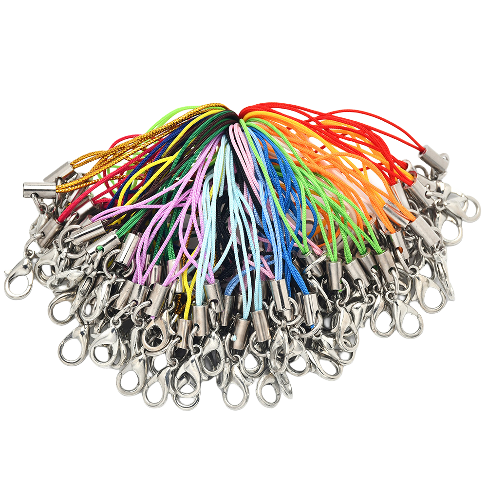 더쏠 휴대폰줄 컬러키링 대용량 폰고리 DIY부자재, 100개, 혼합 9,500원