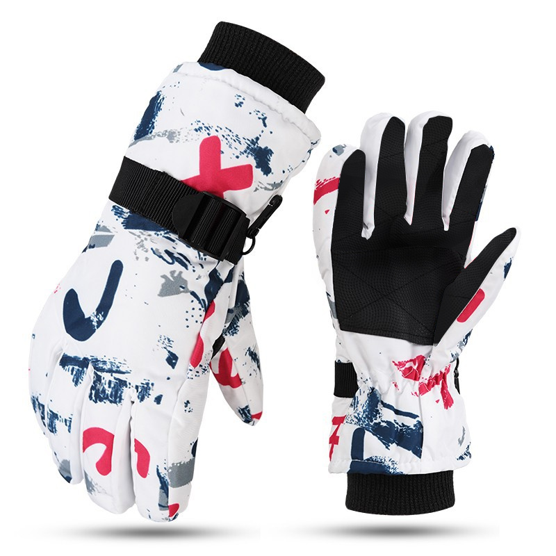 한현 스마트 터치 스키장갑 남여 겨울 오토바이 생활방수, 남자흰색레드 9,990원