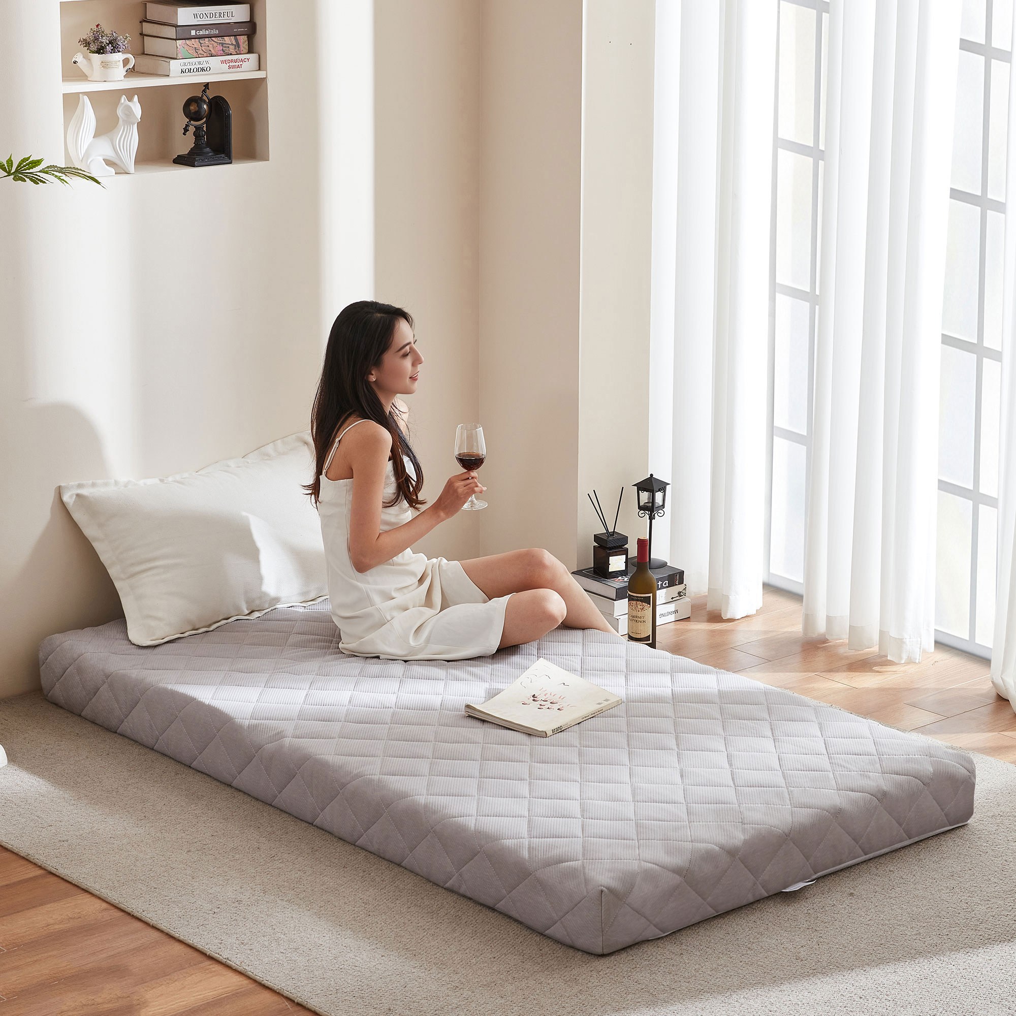 헤르티만  고밀도 대나무 숯 나노 매트리스 접이식 수면매트 다기능 바닥매트리스 38,000원