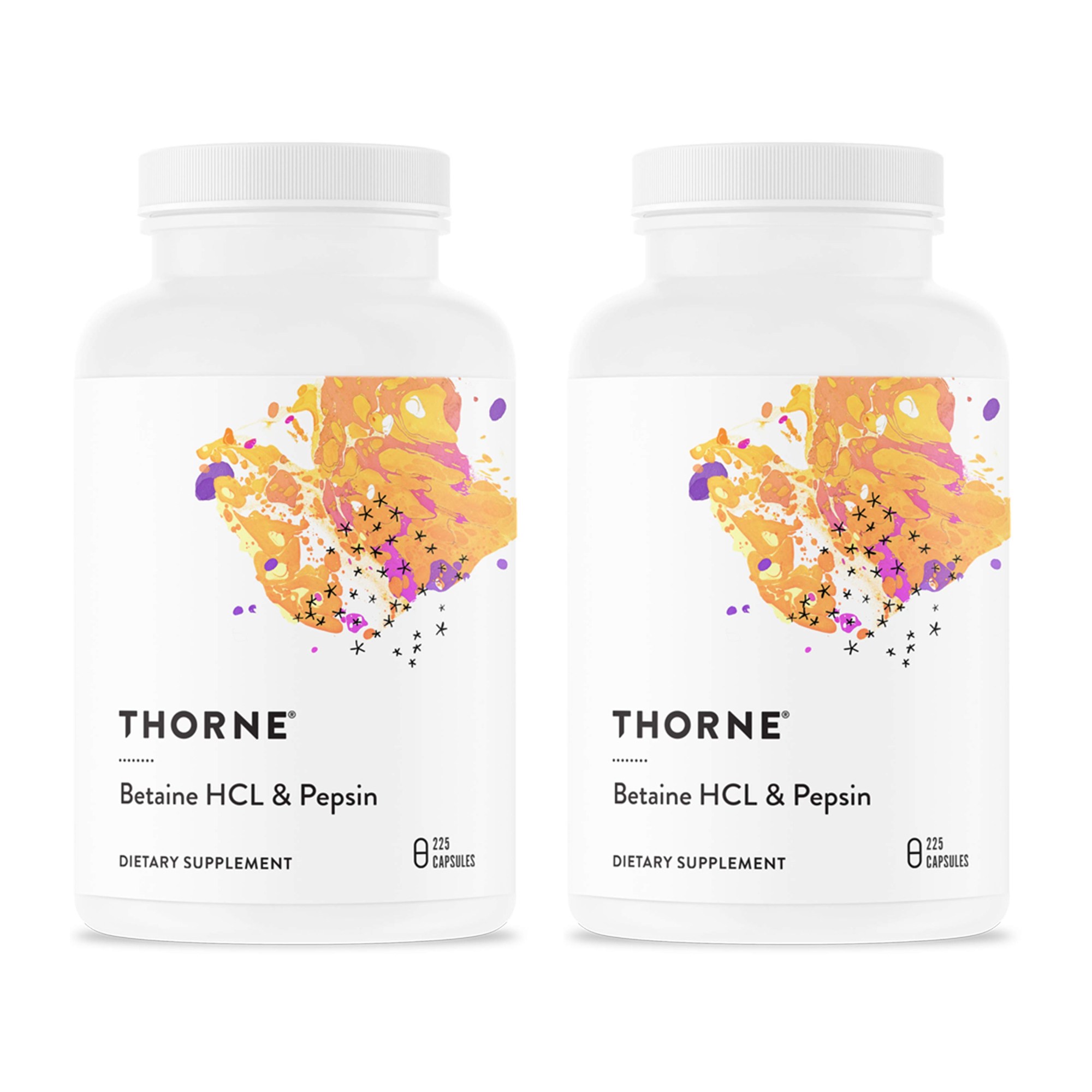 [1+1] Thorne Research 쏜리서치 베타인 HCL 펩신 225캡슐 베테인 Betaine 염화수소 Pepsin 펩신 hydrochloride 염산염 쏜땡땡 손땡땡, 225정, 2개 127,160원