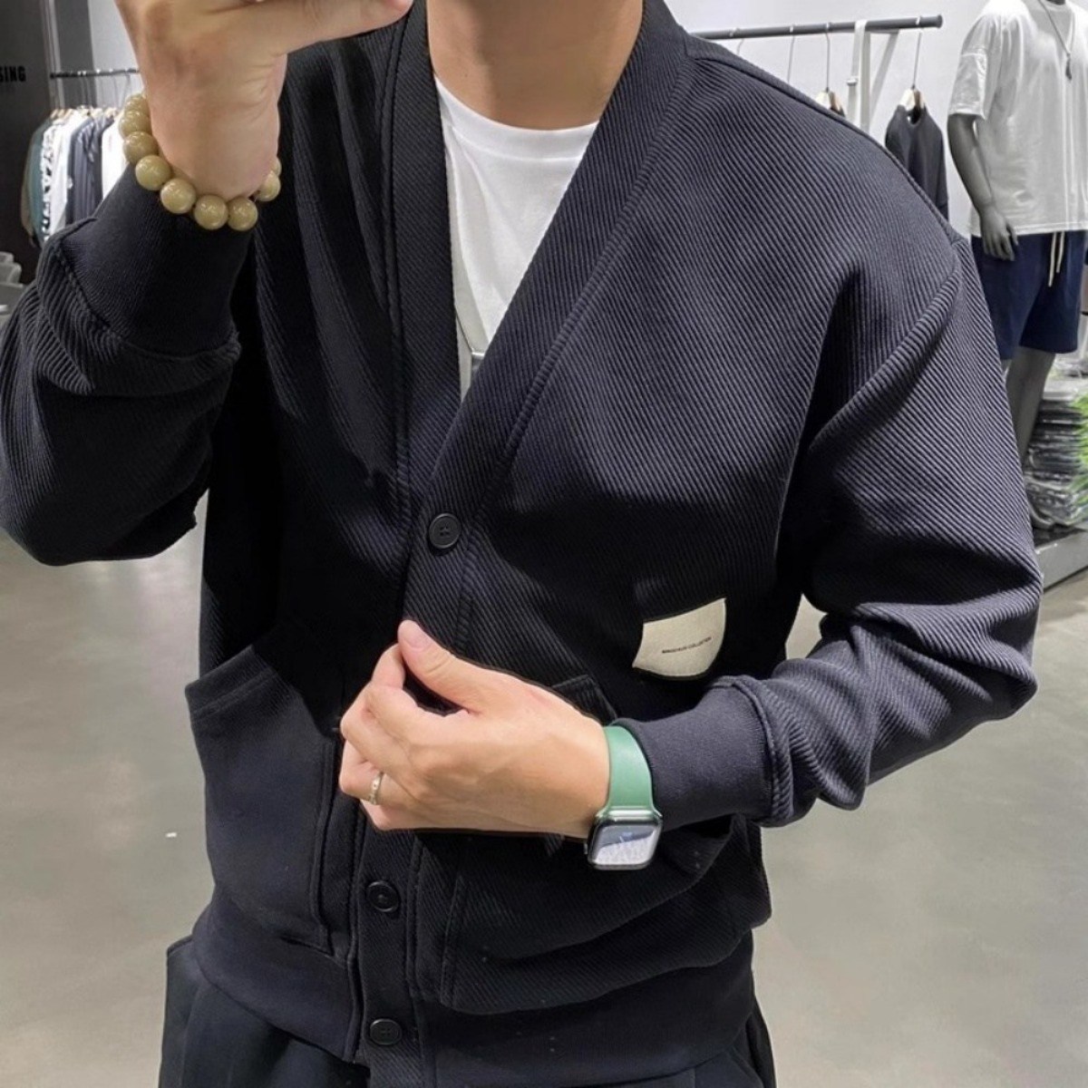 THE G&G남성 가을겨울 스트릿 니트 무늬가디건V 19,900원