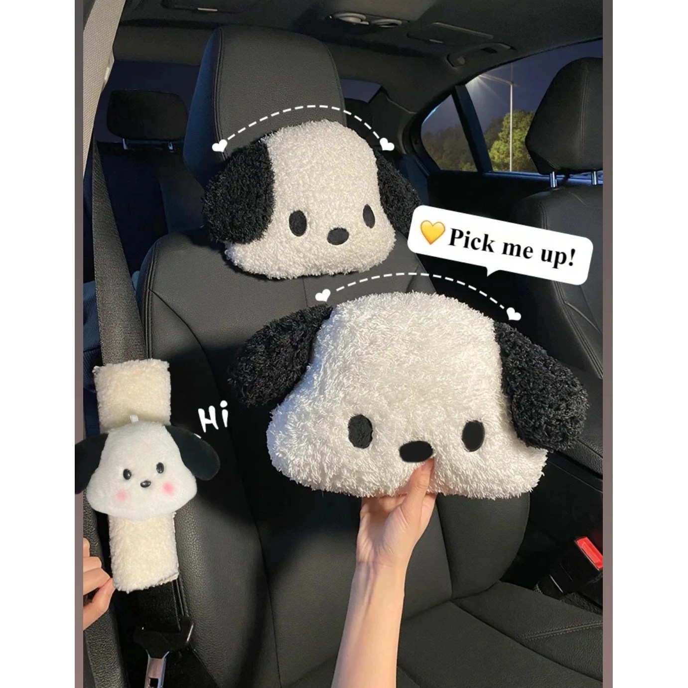 HAJAM 차량용 목받침 헤드쿠션 안전벨트 커버 세트 11,300원