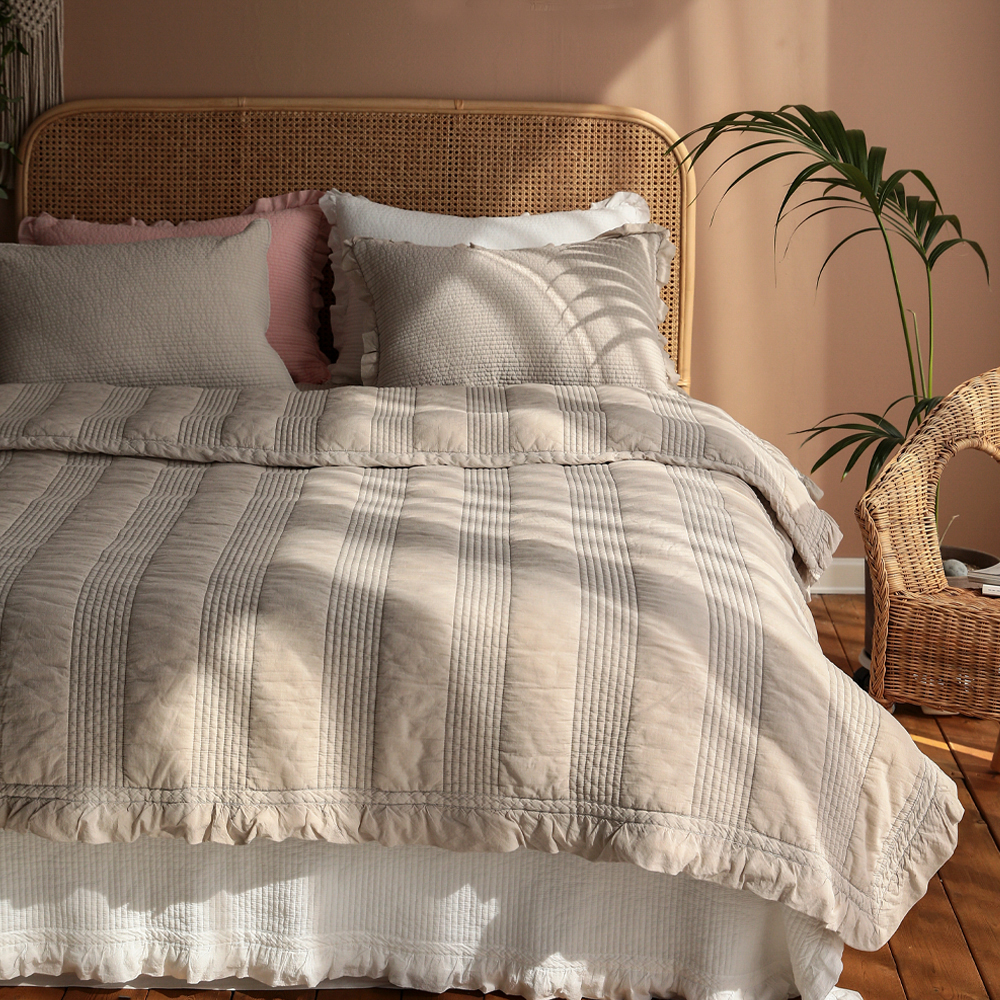 헬로우슬립 코튼 프릴 순면 피그먼트워싱 홑이불 58,410원