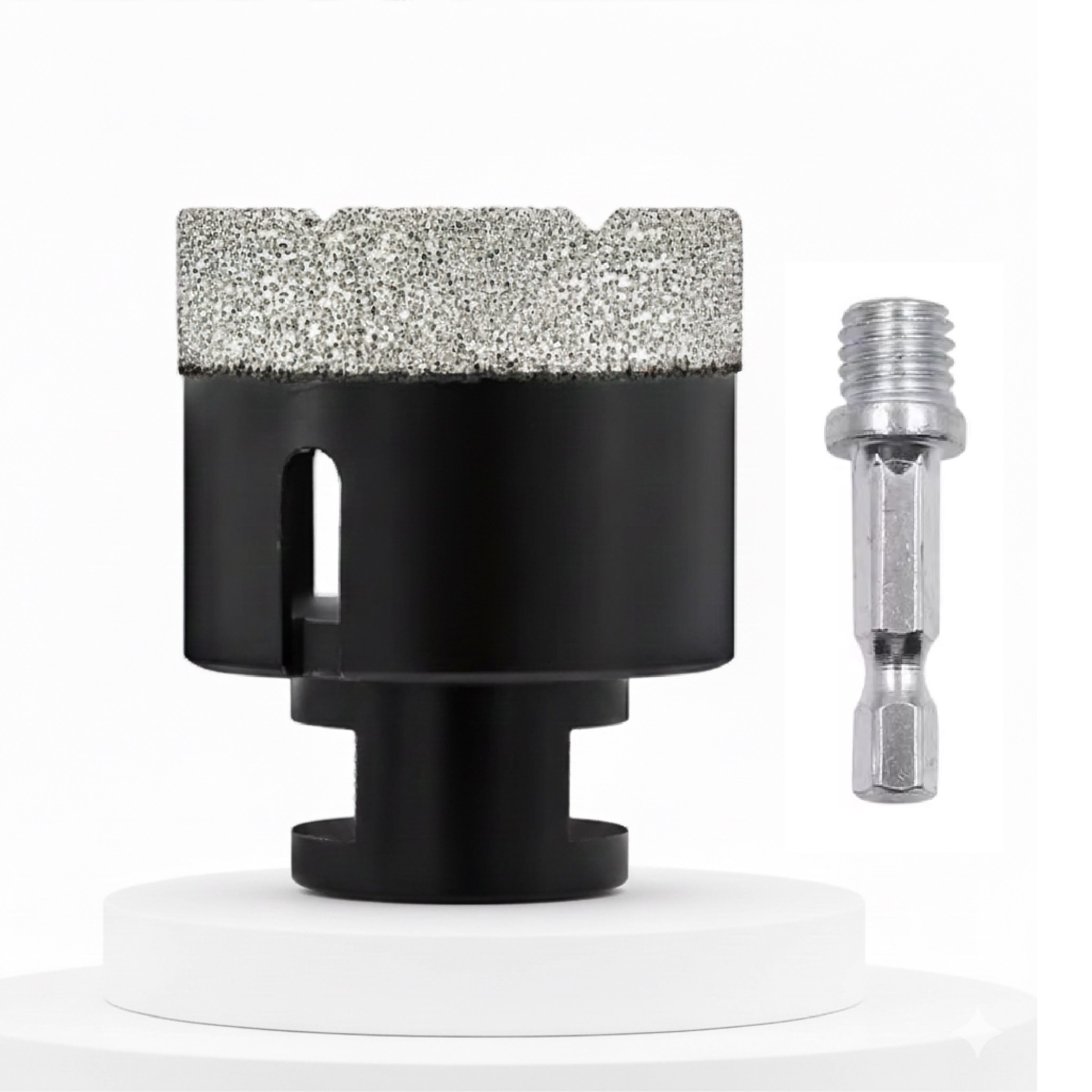 플로메리아 고강도 다이아몬드 홀쏘 50mm M10 그라인더용 융착 코어 비트 포세린 대리석 타일 도자기 구멍 기리 유리 홀커터 홀소, 1세트 35,900원