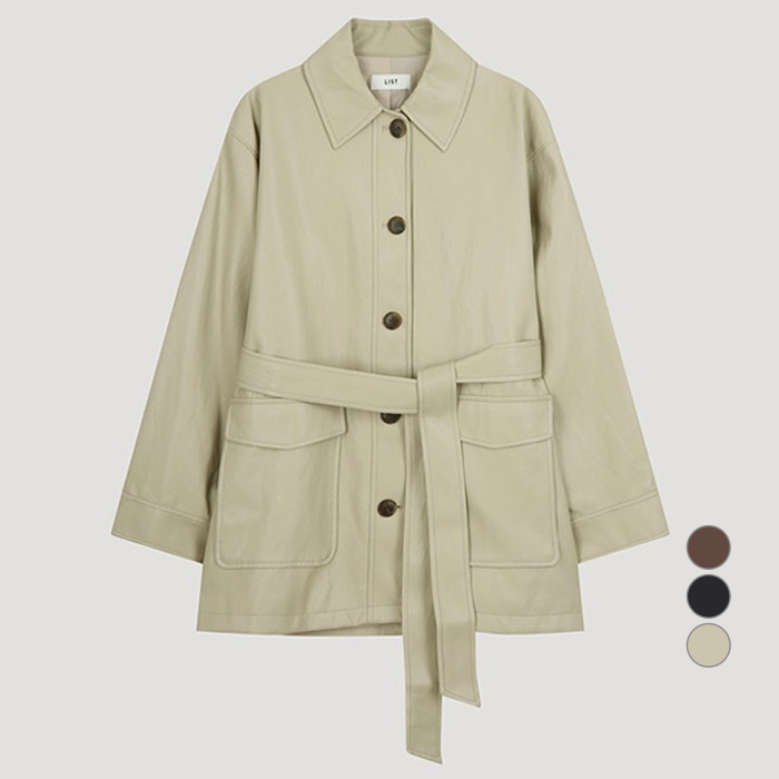 리스트 여성용 벨티드 레더 트렌치 맥코트 TWWBYO70010 226,800원