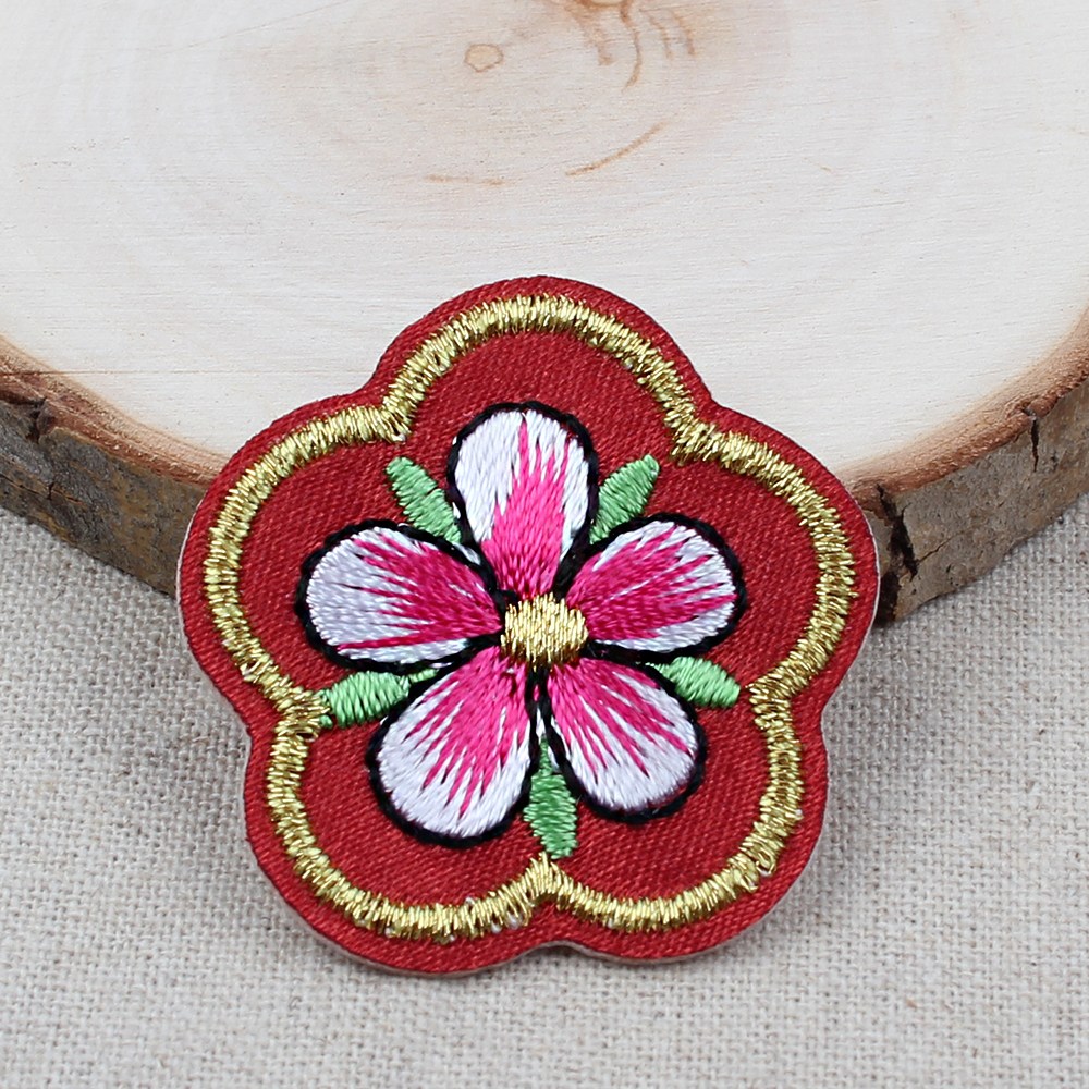 무궁화 와펜 자수패치 한복장식 자수꽃 패치 마크 열접착형 750원
