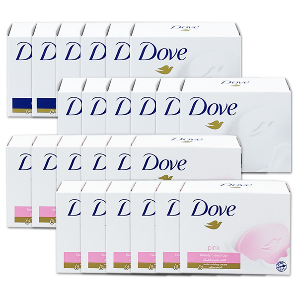 도브 화이트 2개+핑크 뷰티바 2개 클렌징 비누 90g 30,900원