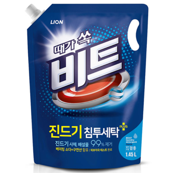 [슈퍼HOT][비트] 액체세제 1.45L 캡리필(일반드럼겸용), 1.45L, 1개 9,900원