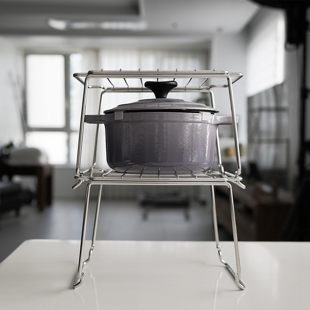 JVR 올스텐 그릇정리대 2P세트 S 24cm 그릇정리 주방정리 상부장 하부장 수납장 적재선반 39,000원