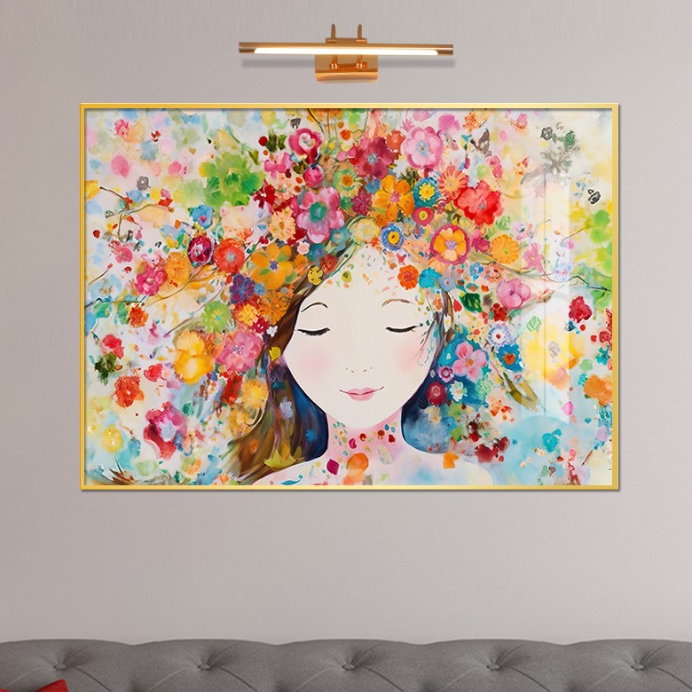 보고아트 꽃의 여인 여자 인물 추상화 북유럽 그림 감성 인테리어 액자, [14] 꽃머리 여인 B_(알록달록) 48,900원