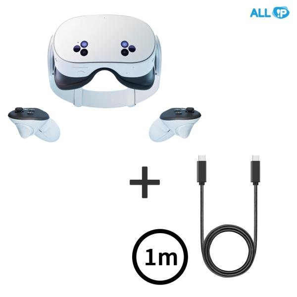 (Meta) Meta Quest 3S 128GB 메타퀘스트 VR 기기 (본품+USB3.2 Gen2 CtoC타입 20Gbps 100W 고속충전 PD 케이블 1m) 507,640원