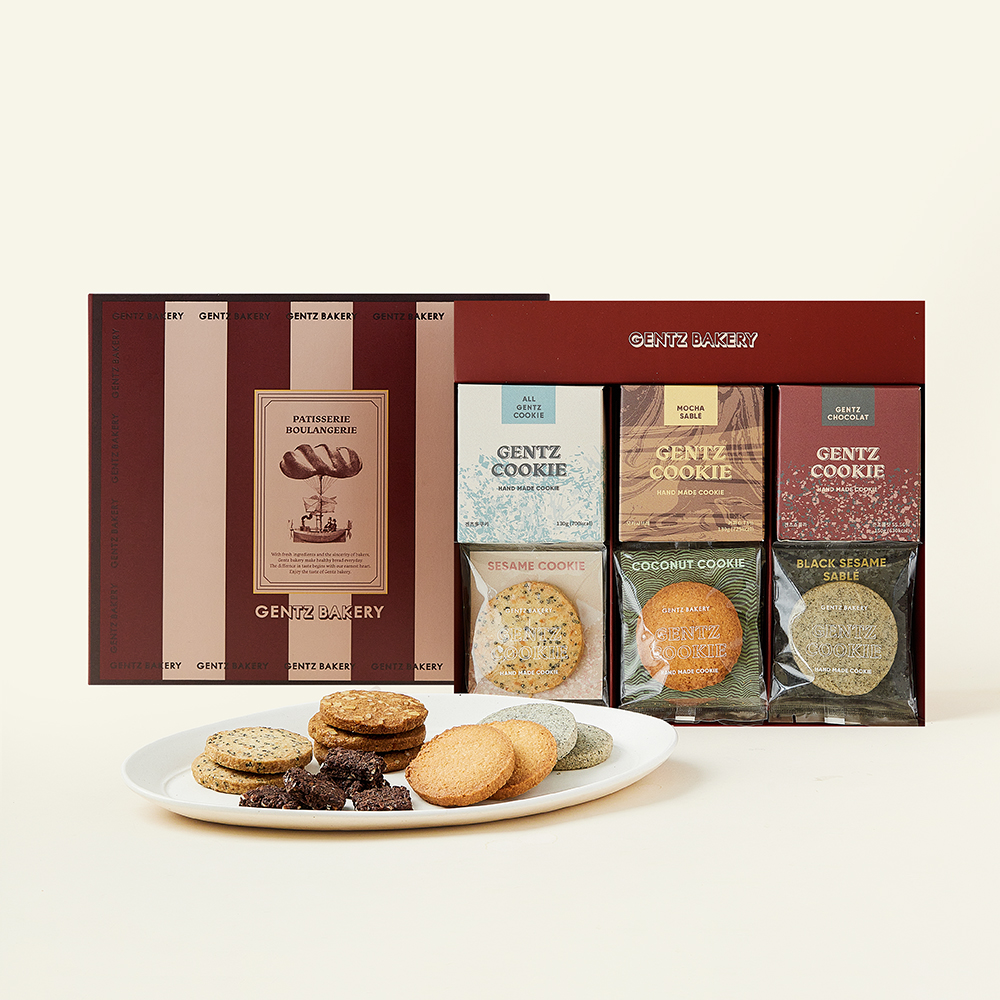 [로켓프레시] 겐츠베이커리 쿠키 선물세트 4호 + 쇼핑백, 1세트 30,100원