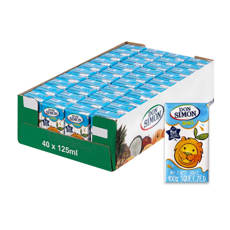 돈시몬 생과일 착즙 100% 오렌지주스, 125ml, 40개 32,000원