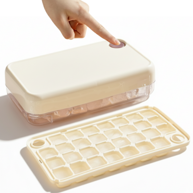 키치킷 원터치 얼음틀 사각 얼음 간편 푸쉬 아이스 트레이, 1개, 화이트 12,000원