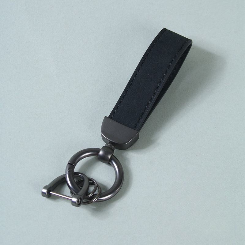 무광 스웨이드 자동차 키링 금속 분실 방지 열쇠 고리, 블랙 19,900원