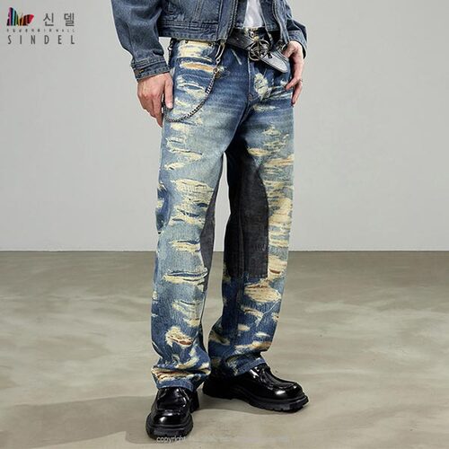신델 디스트로이드 데님 진 찢어진 청바지 sj1023 68,600원