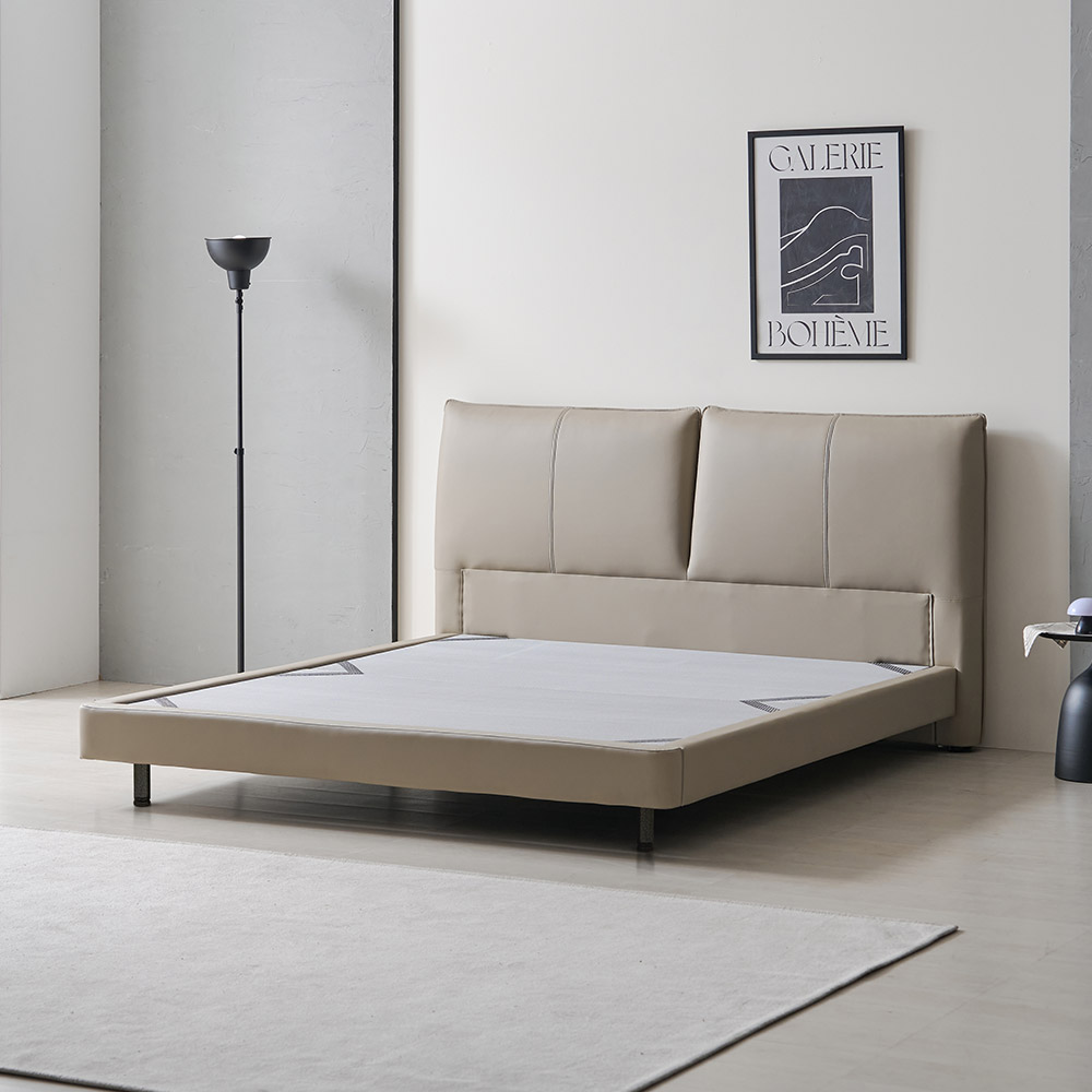 라로퍼니처 브리튼 1800 가죽 호텔식 침대 LK 프레임, 베이지 557,000원