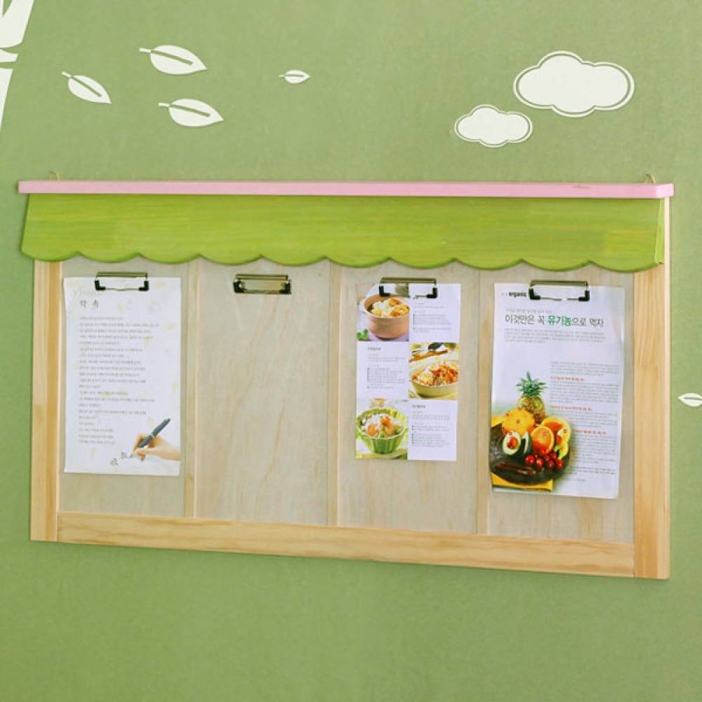 Yotta원목 클립형 4칸 게시판 75,840원