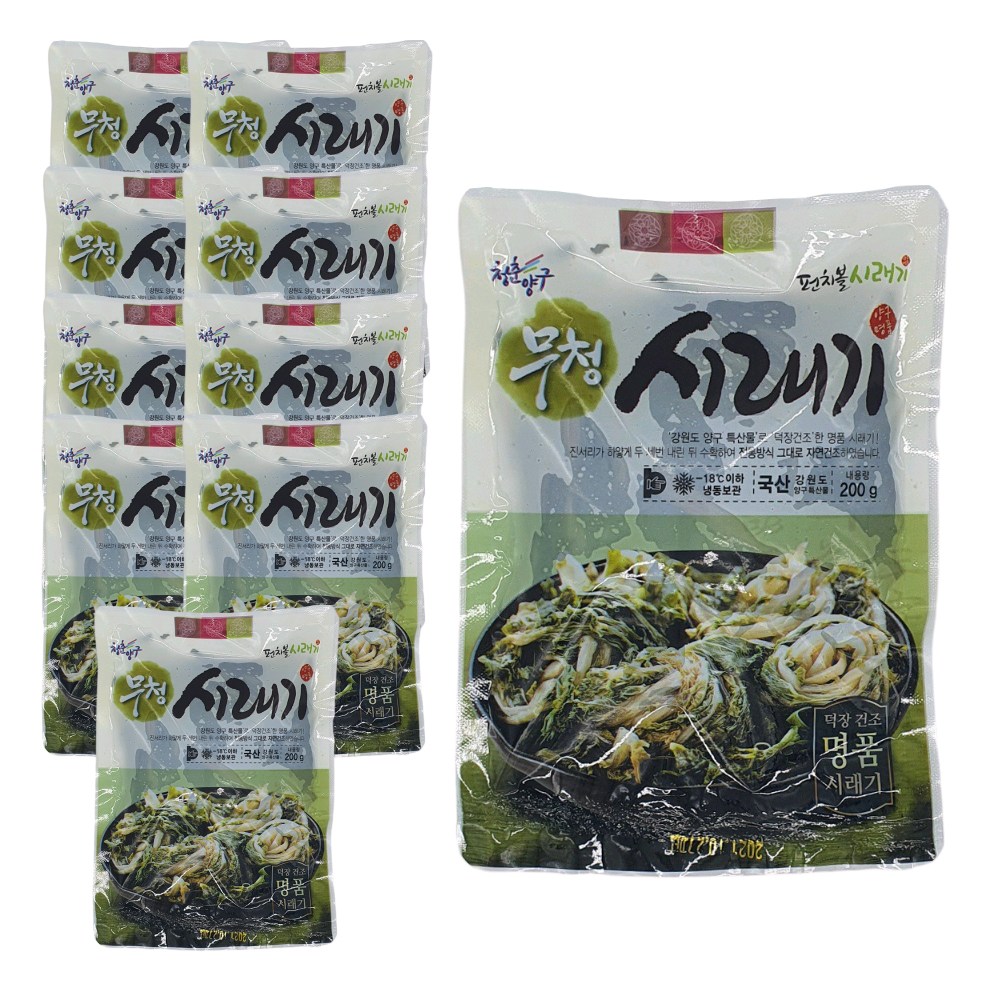 (26년 1월 이후 생산) 정품 펀치볼 정성담은 양구 시래기 200gX 10팩 (2kg) / 자연건조 후 삶은 강원도 시래기, 200g, 10개 20,900원