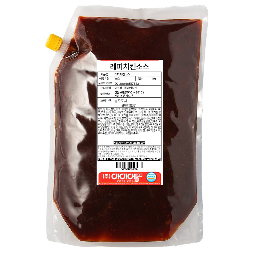 레피 치킨소스 소떡소떡 떡꼬치 달콤한 대국민소스, 1000ml, 1개 13,500원