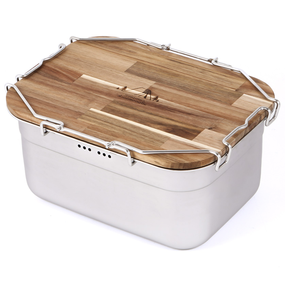 올품락 캠핑 다용도 바스켓 멀티 스퀘어팟, 10L, 1개, 스테인레스 82,000원