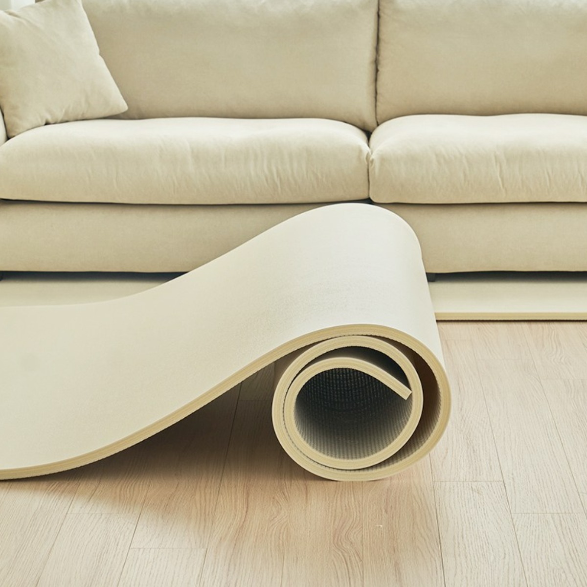 카라즈 돌돌이 PVC 롤매트 폭110cm 두께2.2cm 층간소음 생활방수 거실 아기 안전 놀이방 매트, 린넨아이보리, 2.2cm 87,000원