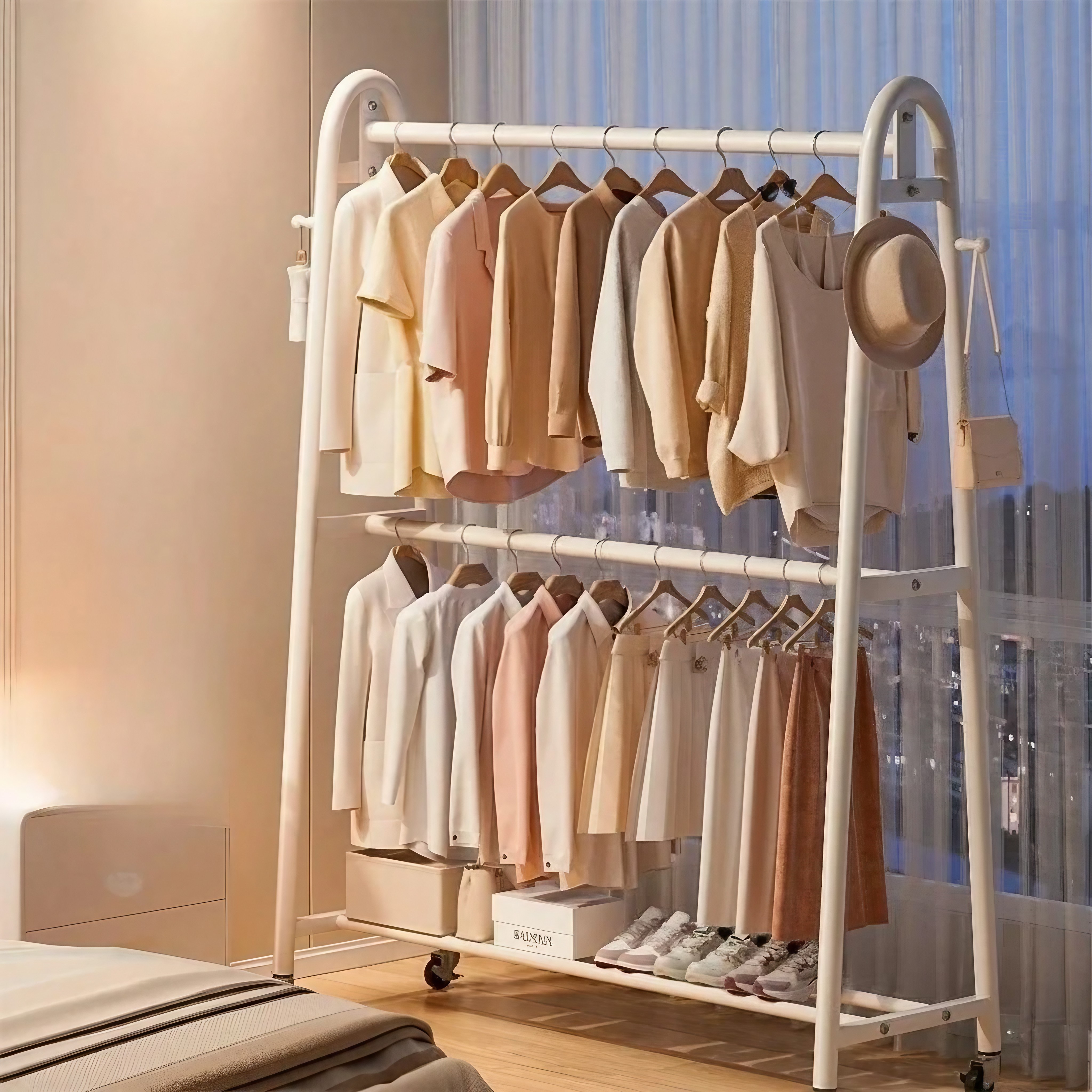 라온프리 A형 높은 튼튼한 이동식 행거 1200, 화이트 149,750원