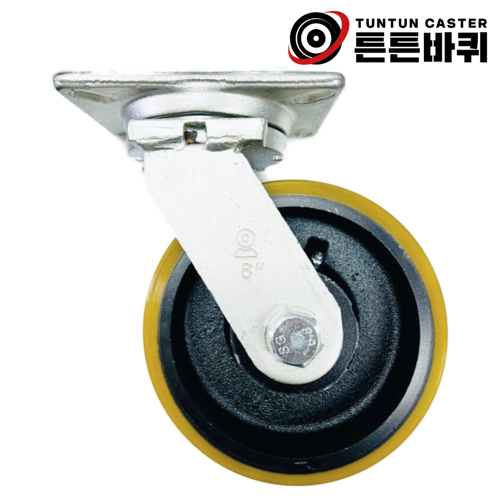 단조 20cm(8인치) 1.3톤 1300KG 우레탄바퀴 고중량 회전 캐스터 바퀴폭76mm 97,000원