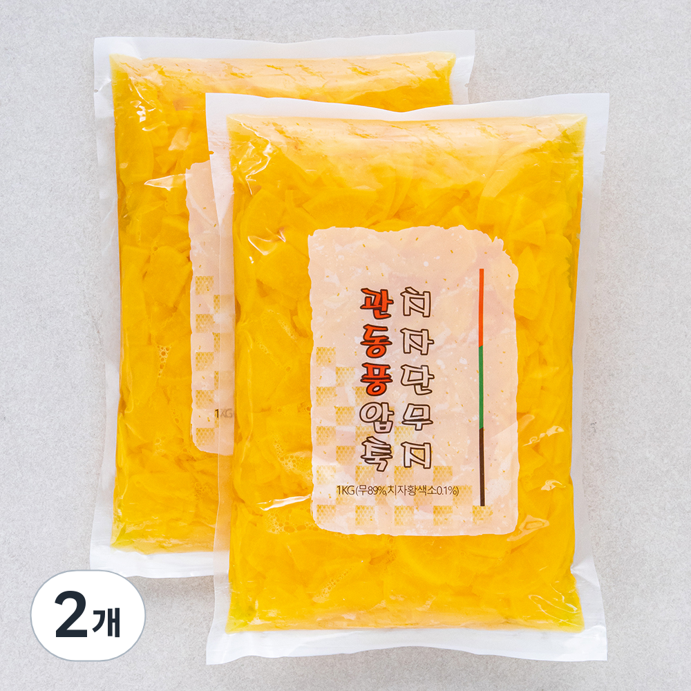 관동풍 압축 치자단무지 2p, 2kg, 2개 21,340원