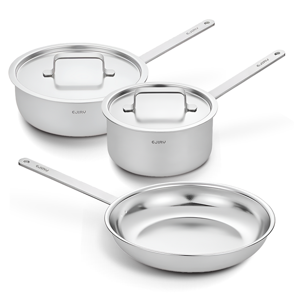 에지리 제노 무연마제 통5중 인덕션 겸용 스텐 냄비 후라이팬 세트 234,400원