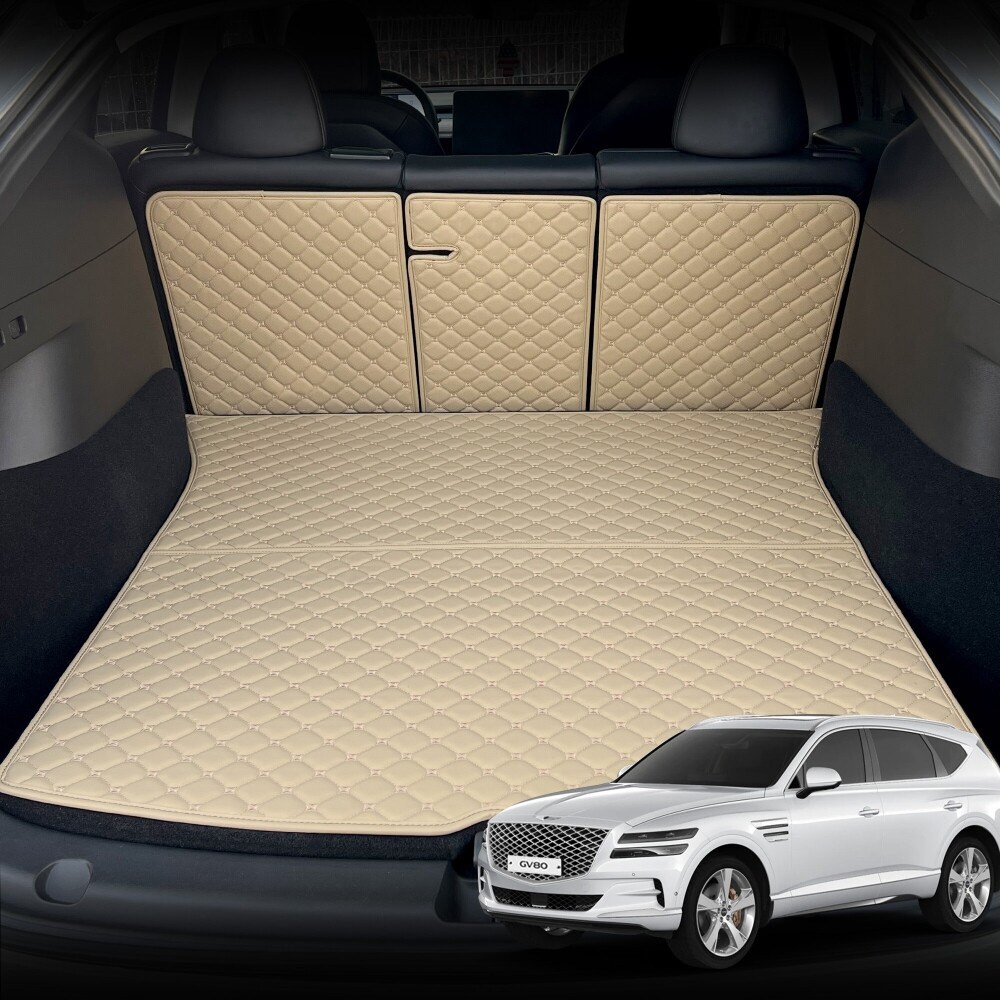 제네시스 GV80 호환 컨셉토 가죽 퀼팅 등커버 트렁크매트 세트, 브라운, 5인승 60,600원
