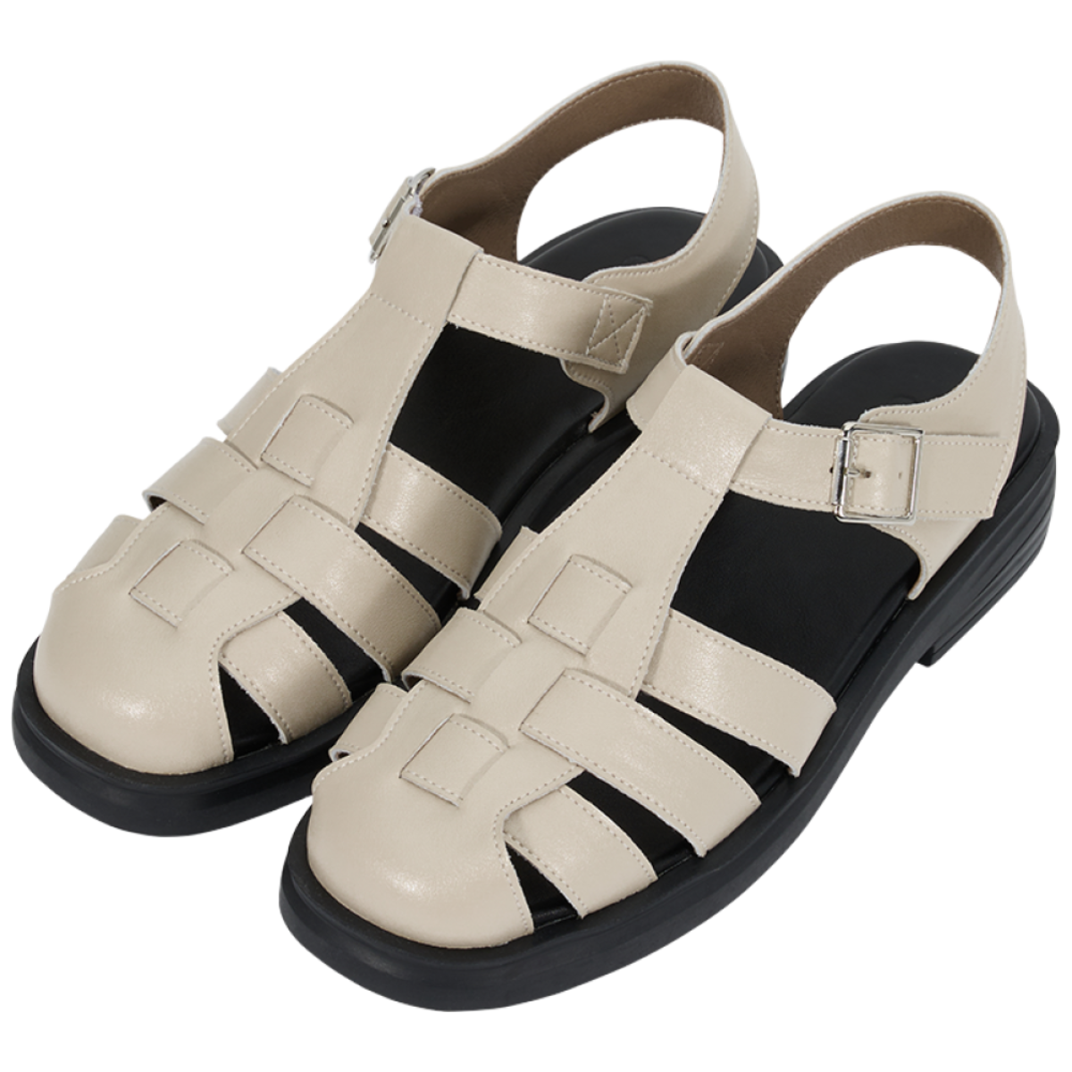 세인트새틴 타버 소가죽 컴포트 피셔맨 샌들 (4cm) 62,000원