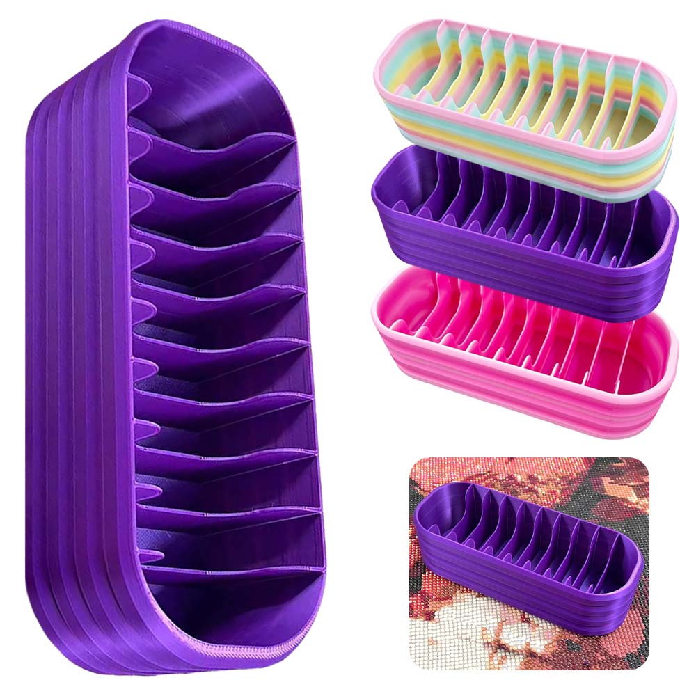 루베이 보석십자수 비즈 보관함 케이스 독립 분리 수납 책상 정리 깔끔 십자수/보석/공예, 자주색, 1개 12,900원