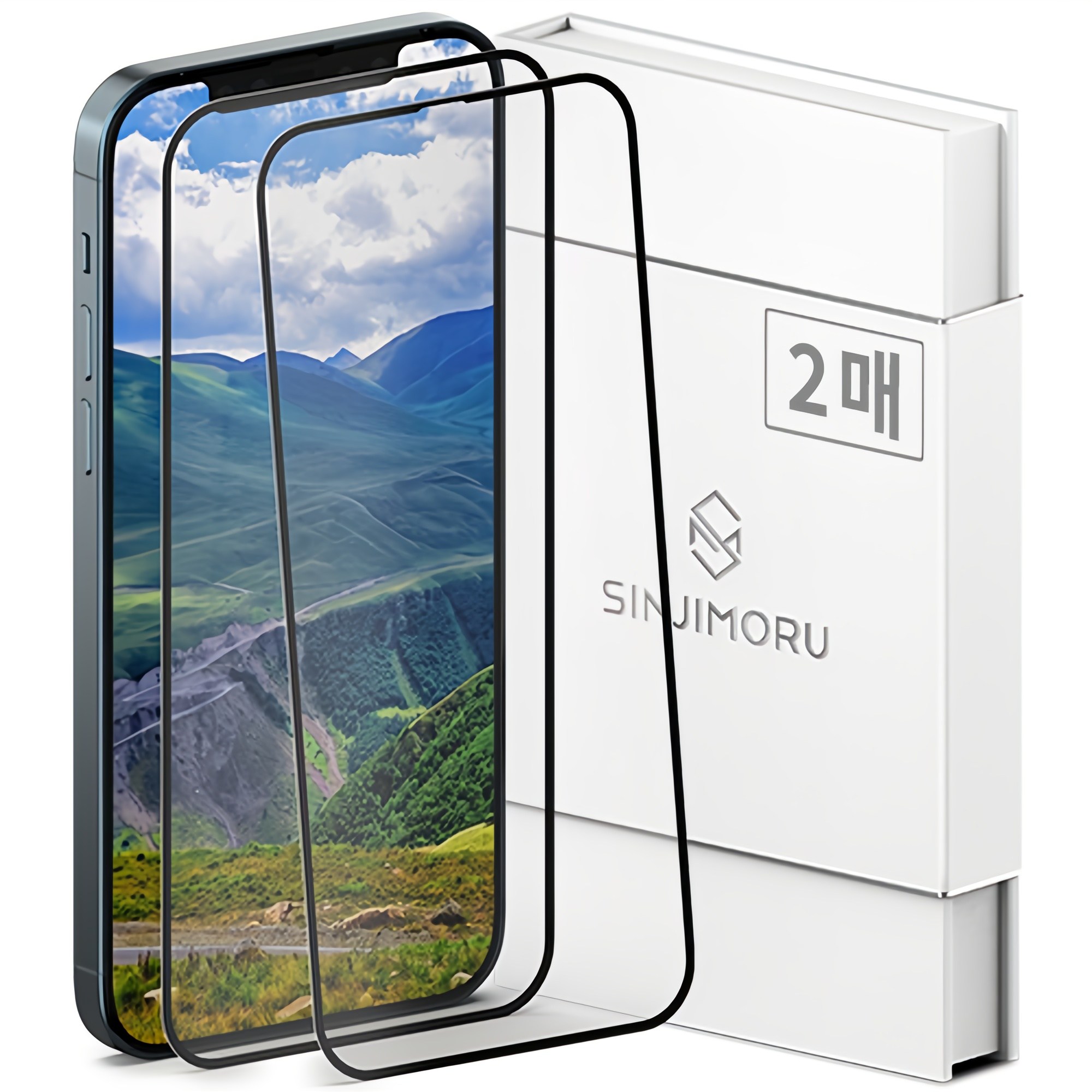 신지모루 풀커버 하이브리드 강화유리 휴대폰 액정보호필름 2매입, 1개 8,930원