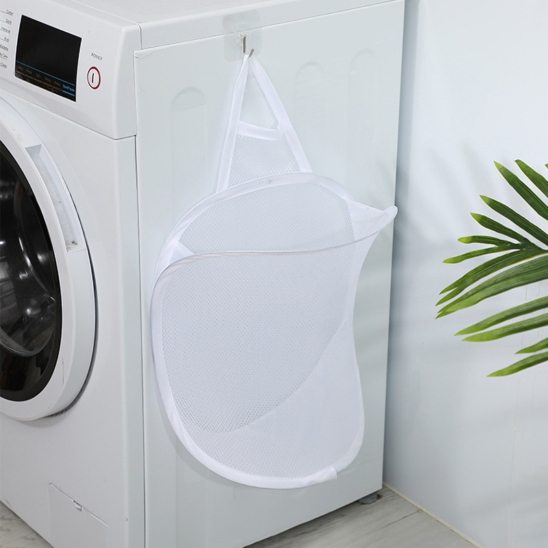 피앤케이 걸이형 메쉬 세탁 빨래 바구니, 화이트 3,510원