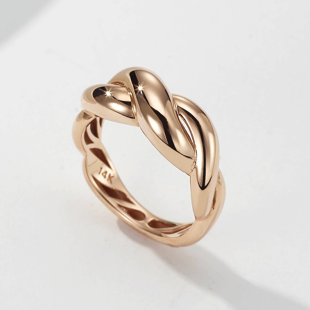 제이로사 18k 라엘 라인 꽈베기 볼드 반지 여성 데일리 볼륨 꼬임 반지 L 1,018,000원