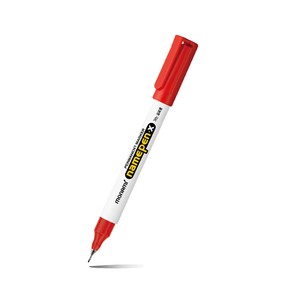 모나미 네임펜 X심 가는글씨용(12자루)(색상선택구매), 적색 10,400원